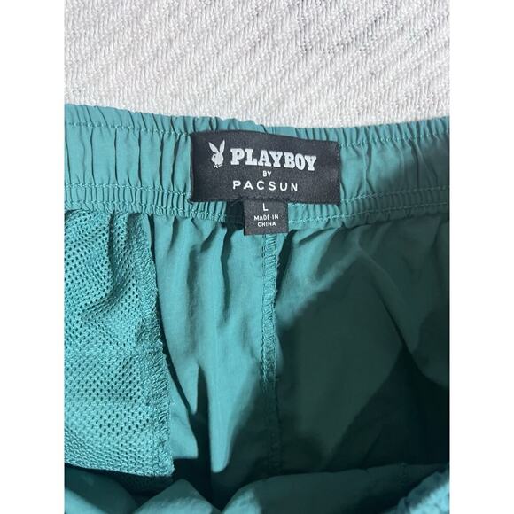Playboy PacSun Men’s Nylon Shorts Size Large 34" - 38" Logo Running - Picture 4 of 7